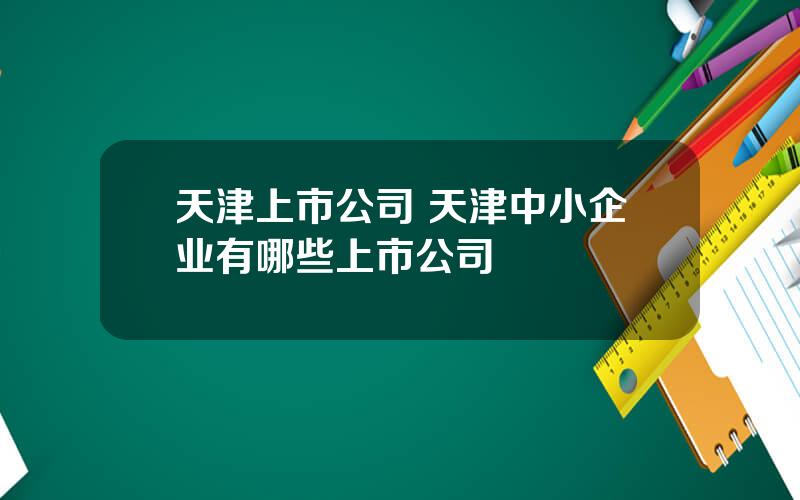 天津上市公司 天津中小企业有哪些上市公司